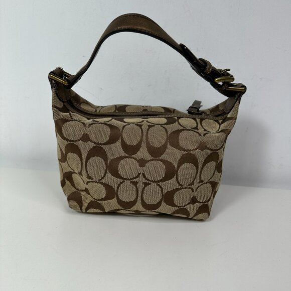 COACH Vintage Y2K Signature Mini Satchel Handbag Shoulder Bag Jacquard - Picture 5 of 11